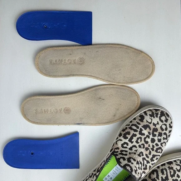 Rothy's City Slip On Sneakers Women's 8.5 Leopard‎ Print Washable Knit Shoes - Picture 6 of 8